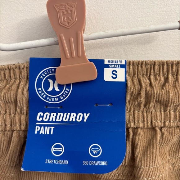 HURLEY NWT Men's Bronco Corduroy Lightweight Pants Tan Size Small Inseam 28.5 - Picture 4 of 11